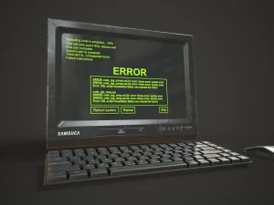 Старий портативний комп'ютер 3D Модель