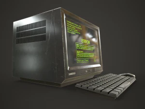 Старий портативний комп'ютер 3D Модель