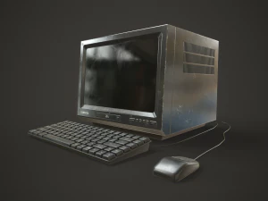 Старий портативний комп'ютер 3D Модель