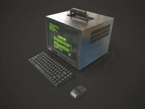 Старий портативний комп'ютер 3D Модель