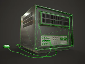 Старий портативний комп'ютер 3D Модель