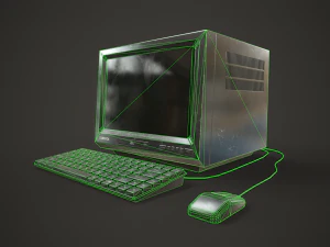 Старий портативний комп'ютер 3D Модель