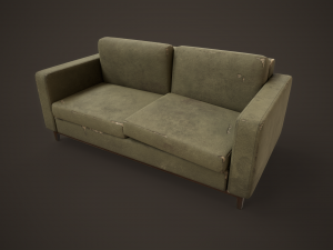 Shabby sofa 3Dモデル
