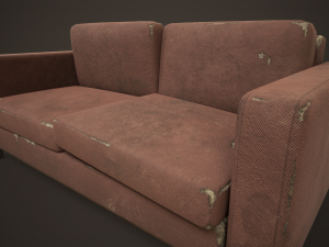 Shabby sofa Model 3D