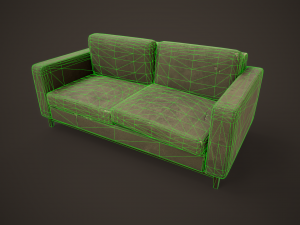 Shabby sofa Model 3D