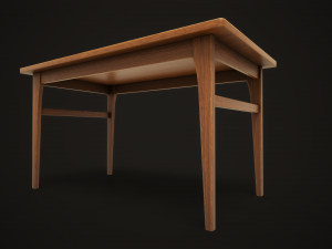 Dining table chair and stool model set Model 3D