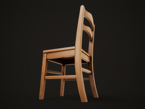 Dining table chair and stool model set Model 3D