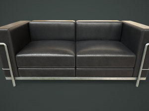 Leather sofa and armchair 3D Модель