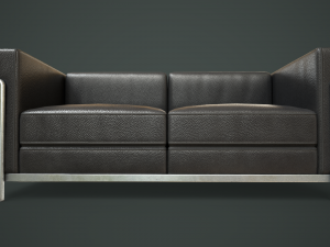 Leather sofa and armchair 3D Модель