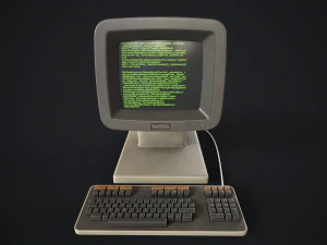 Retro computer 3D Model