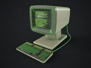 Retro computer 3D Model