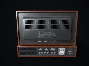Retro wooden computer 3D Model