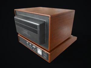 Retro wooden computer 3D Model