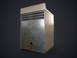 Old electric stove 3D Model