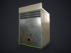 Old electric stove 3D Model