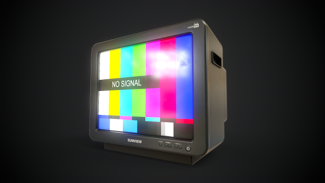 Classic TV from the 90s 3D 模型 .c4d .max .obj .3ds .fbx .stl .blend 