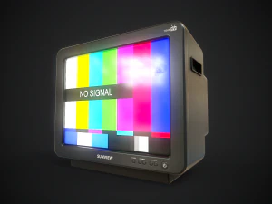 TV classica degli anni '90 Modello 3D