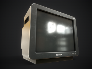 Classic TV from the 90s 3D 模型