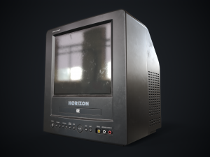 Old TV with DVD 3D-Modell