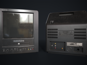 Old TV with DVD Model 3D