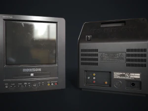 Old TV with DVD 3D Model