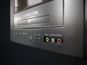 Old TV with DVD Model 3D