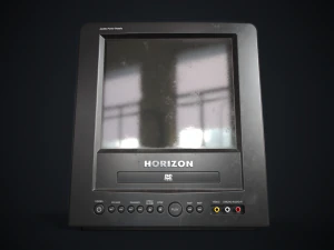 Old TV with DVD 3D Model