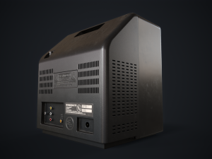 Old TV with DVD Model 3D