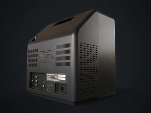 Old TV with DVD 3D Model
