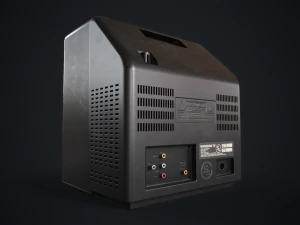 Old TV with DVD 3D Model
