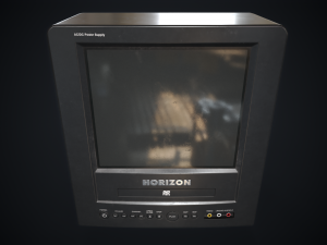 Old TV with DVD Model 3D