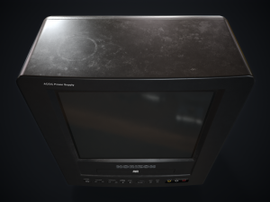 Old TV with DVD Model 3D
