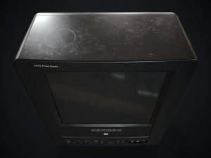Old TV with DVD 3D Model