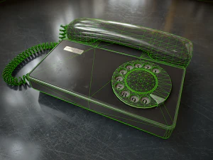 Retro telephone 3D Model