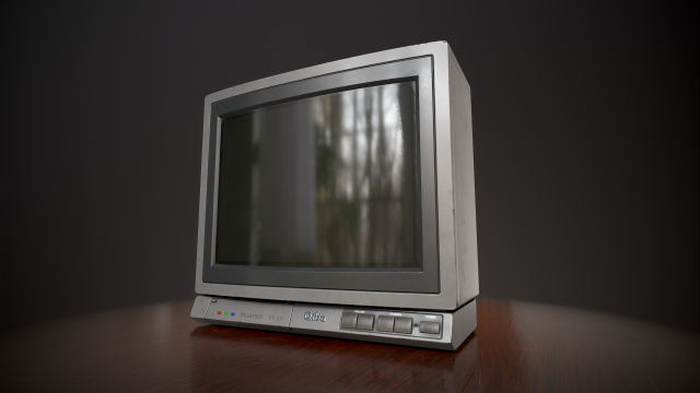 Television 1980s Modello 3D .c4d .max .obj .3ds .fbx .stl .blend 