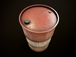 Large set of metal barrels Modelo 3D