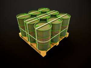 Large set of metal barrels Modelo 3D