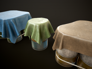 Large set of metal barrels Modelo 3D