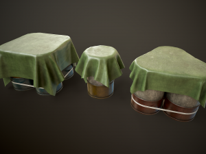 Large set of metal barrels Modelo 3D
