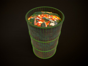 Large set of metal barrels Modelo 3D