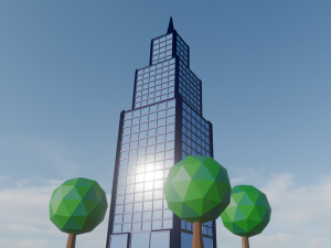Low Poly skyscraper 3D 模型