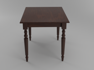 Victorian dark varnished wood table Modelo 3D