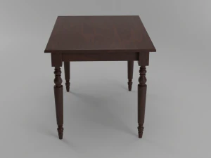 Victorian dark varnished wood table 3D Model