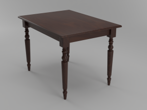Victorian dark varnished wood table Modelo 3D