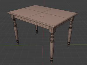 Victorian dark varnished wood table Modelo 3D