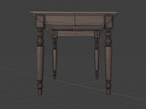 Victorian dark varnished wood table Modelo 3D