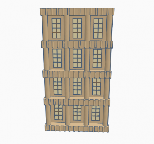 Roman colonnaded house 3D Модель .c4d .max .obj .3ds .fbx .stl .blend 