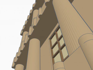 Roman colonnaded house 3D Model