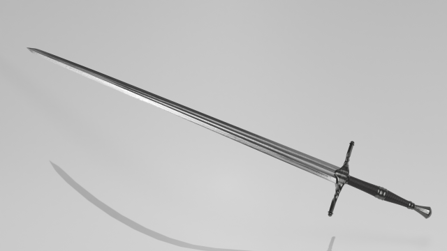 GeraltsSword3DModel Modelo 3D .c4d .max .obj .3ds .fbx .stl .blend 