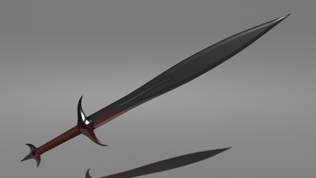Demonic Sword 3D मॉडल .c4d .max .obj .3ds .fbx .stl .blend